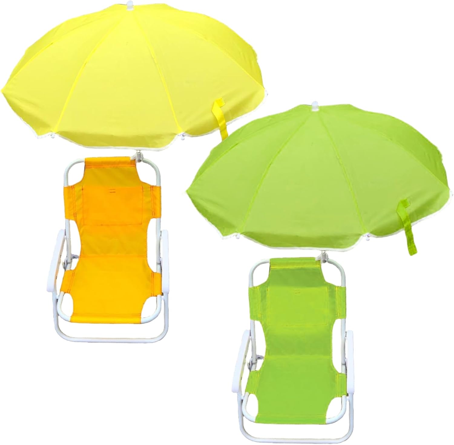 Kids Beach Chair with Umbrella Foldable & Detachable Beach Chair with Canopy, Lightweight and Sturdy Outdoor Seat for Camping, Travel, Lawn, Green, Chairs