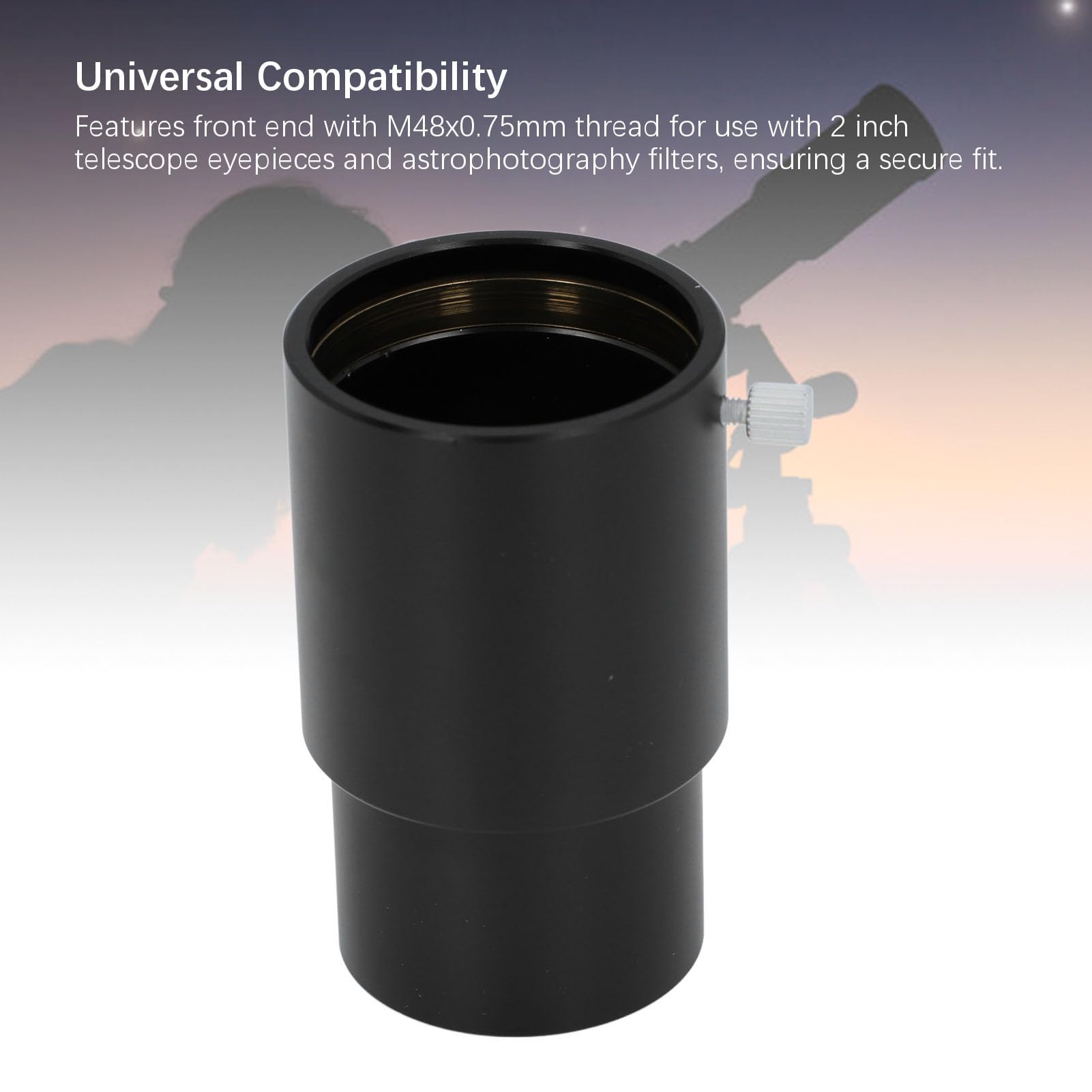 Tubo di Prolunga per Telescopio da 2 Pollici, Adattatore per Oculare Filettature M48x0.75mm, Accessorio per Telescopi Astronomici con Filtri