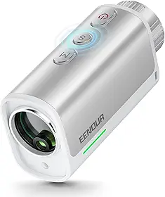 EENOUR Telêmetro de Golfe com Inclinação, Telêmetro A Laser de 1200 Jardas com Trava de Mastro de Bandeira, Vibração, Ampliação de 7X, Bateria Recarregável, À Prova D'Água Ip54 (Branco)