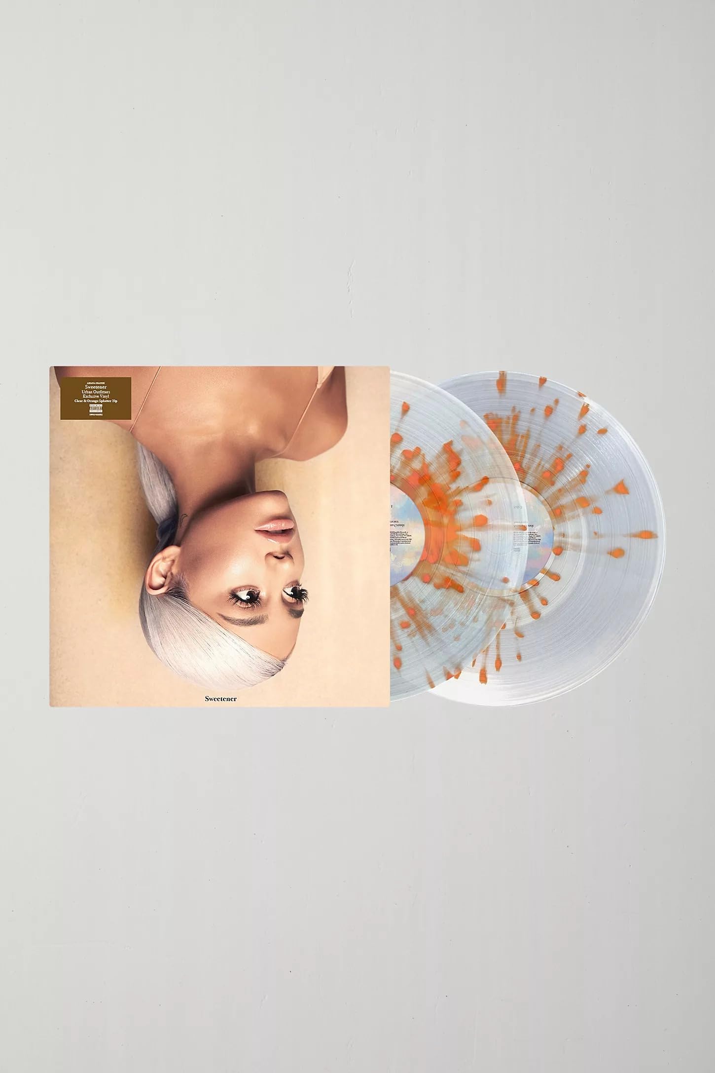 Ariana Grande Sweetener Clear & Orange Splatter