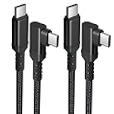 Besgoods USB C to USB C Cable [3ft,100W,20Gbps] Right Angle USB C 3.2 Gen2X2 PD Fast Charging 4K Video Output Data Transfer Cord Compatible for MacBook Pro Monitor Thunderbolt3 T7 SSD-2Pack,Black