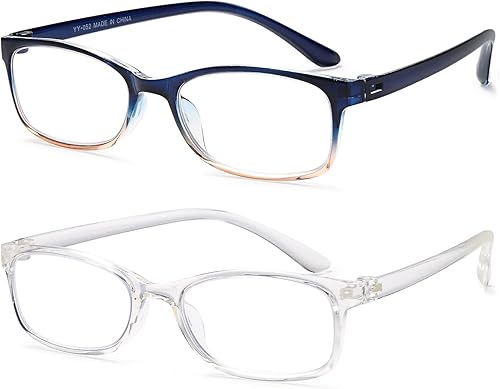 Miniatura 2 de EYEURL Paquete de 2 lentes de lectura para mujeres y hombres, bloqueo de luz azul, ligeros, TR90, filtro de deslumbramiento, rayos UV, fatiga