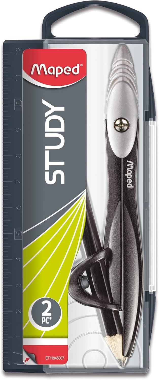 Maped Study Compass with Pencil, Assorted Colors (119410) Maped