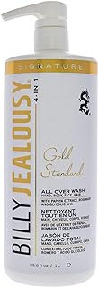 Billy Jealousy Gold Standard 4-in-1 All Over Wash - Hand, Body, Face and Hair Cleansing, Soothing and Moisturizing Wash, Papaya, Mint, Rosemary, Cucumber