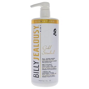 Billy Jealousy Gold Standard 4-in-1 All Over Wash - Hand, Body, Face and Hair Cleansing, Soothing and Moisturizing Wash, Papaya, Mint, Rosemary, Cucumber