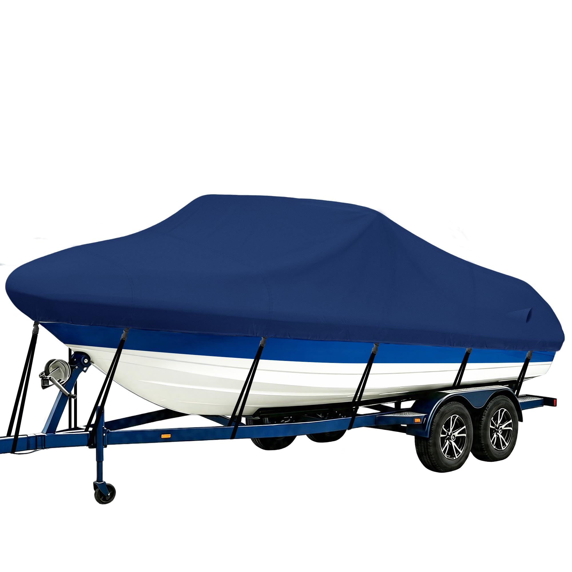 iCOVER Trailerable Boat Cover- 16'-18.5' 800D Water Proof Heavy Duty, Fits V-Hull, Fish&amp;Ski, Pro-Style, Fishing, Utiltiy, Runabout, Bass Boats, up to 16ft-18.5ft Long X 94" Wide