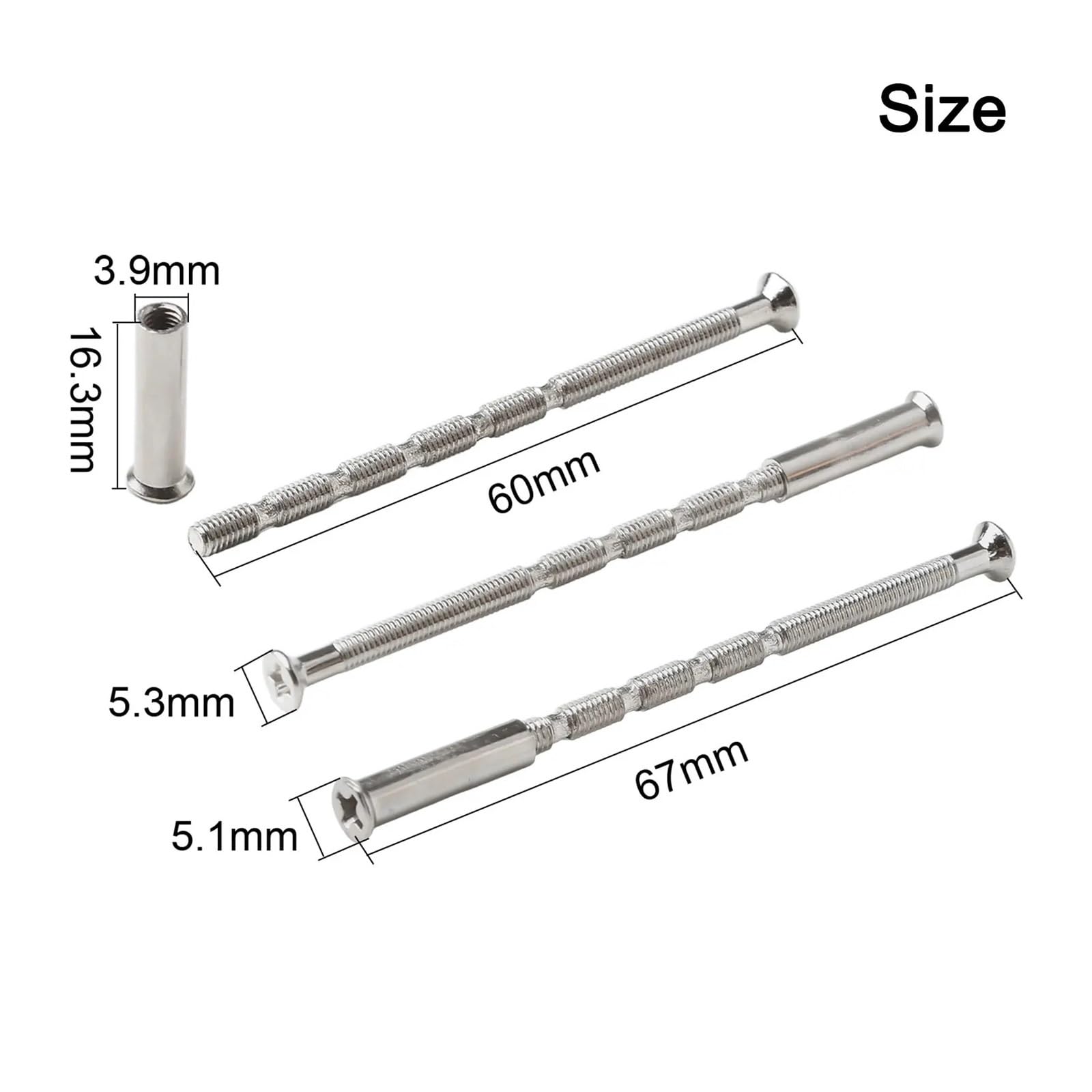 50 Uds. Tornillo de fijación for manija puerta, perno pasante for, fijaciones for perillas M3, cerradura, tornillos Metal, Hardware Para Manillas De Puerta