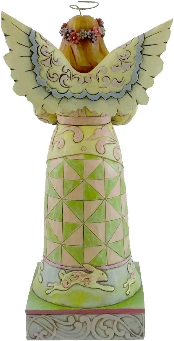 Enesco Jim Shore Easter 10-Inch Angel Holding a Basket of Easter Eggs on Square Base Figurine