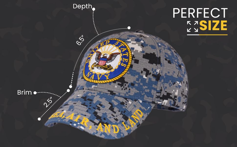 Image of Trendy Zone 21 US Navy Hat for Men and Women, Officially Licensed Caps, Unisex United State Navy Caps (USN), Best for Gifting