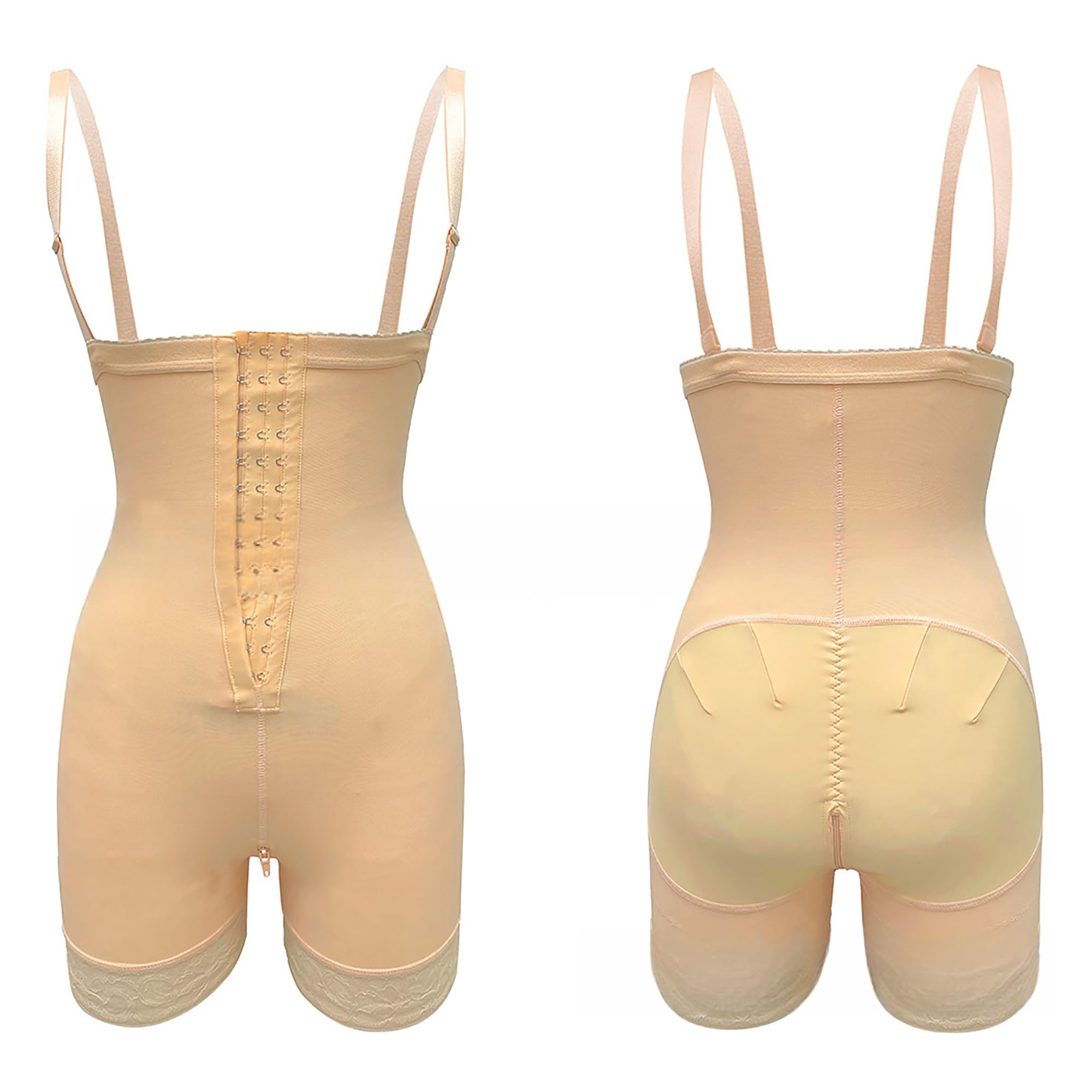 Body Modellante Donna Snellente Contenitivo - Corsetto con Gancetti e Pizzo - Shapewear a Compressione Media