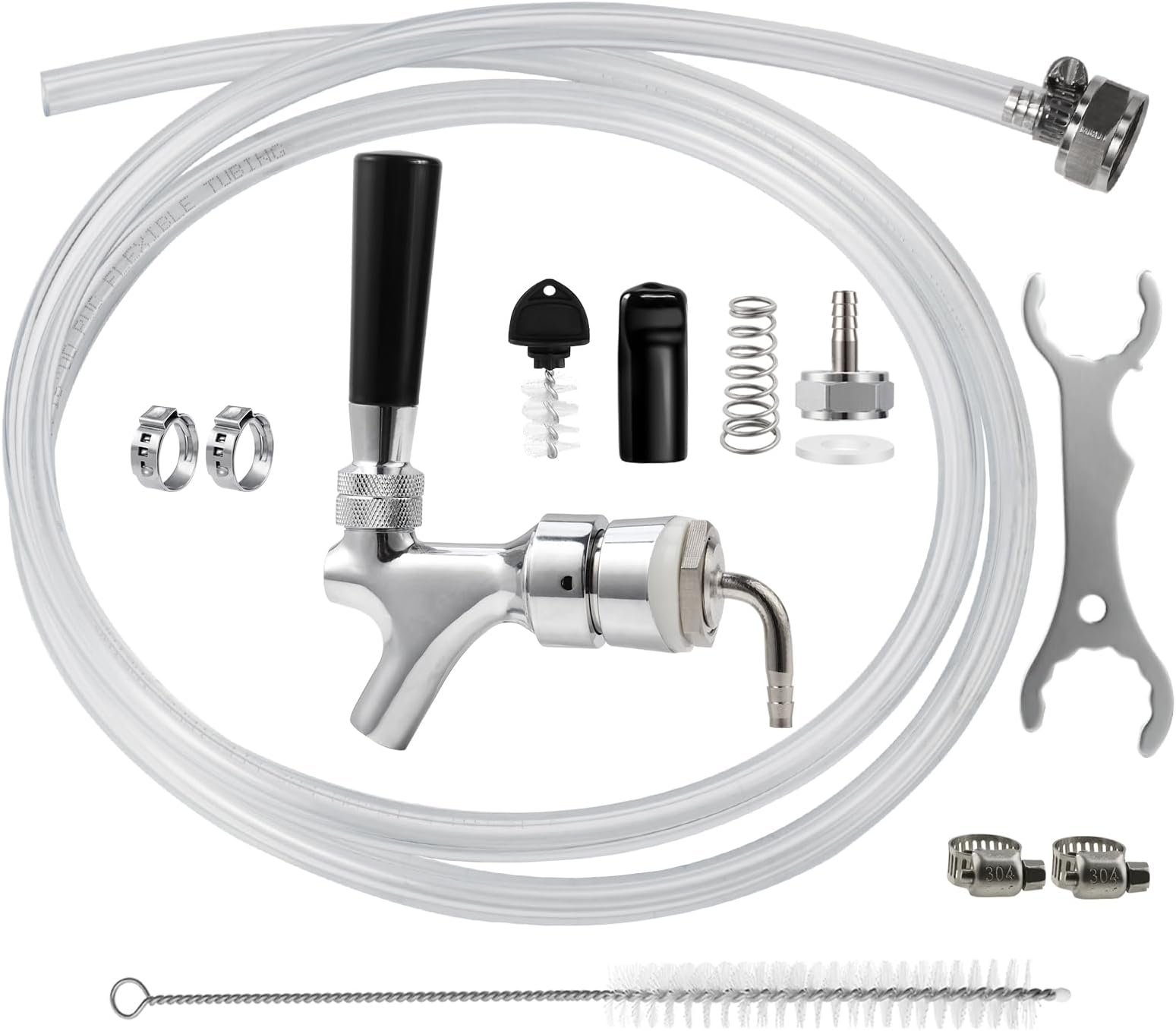 FERRODAY Beer Faucet Stainless Steel Faucet Beer Tap Keg