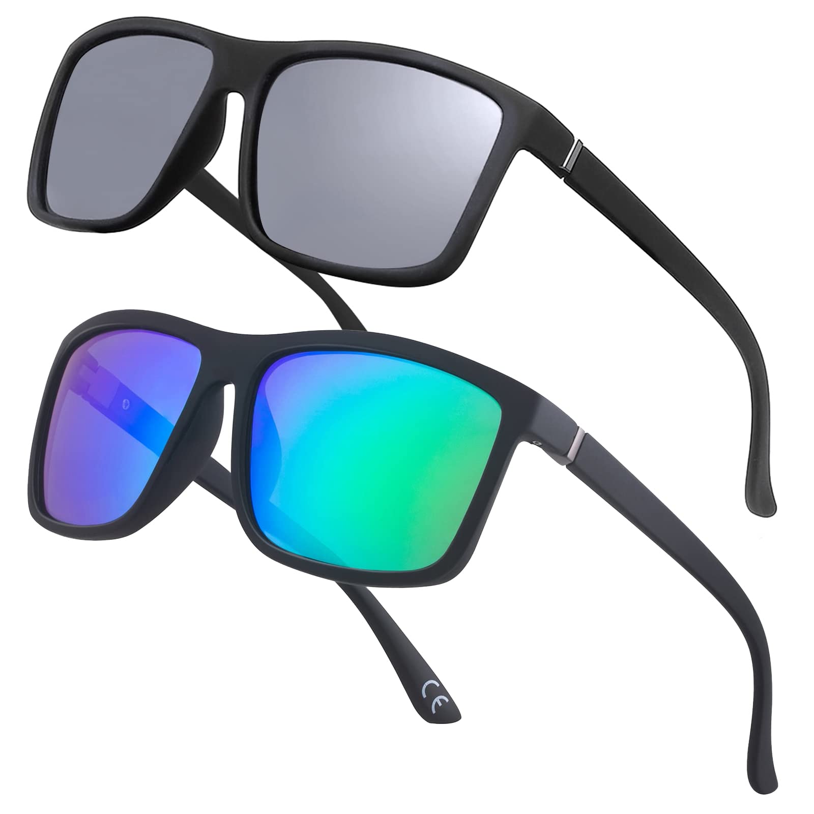 Men's Sports Polarized Sunglasses Square Frame Glasses NP1007