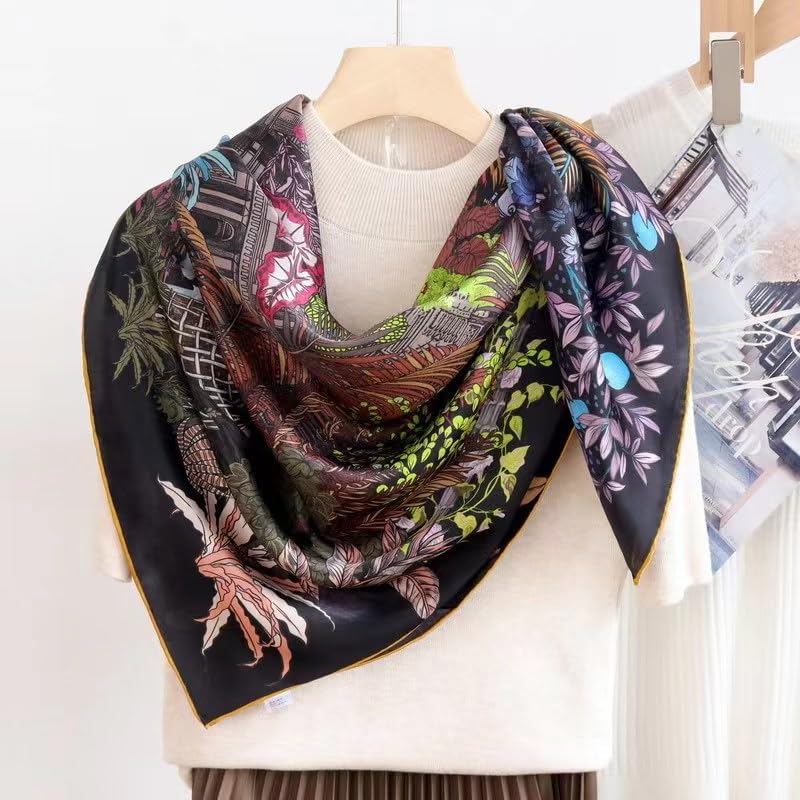 ANDANTINO 100% Silk Scarf 43" Large Square Lightweight Headscarf& Shawl–Women Hair Wraps-With Gift Packed - Image 4