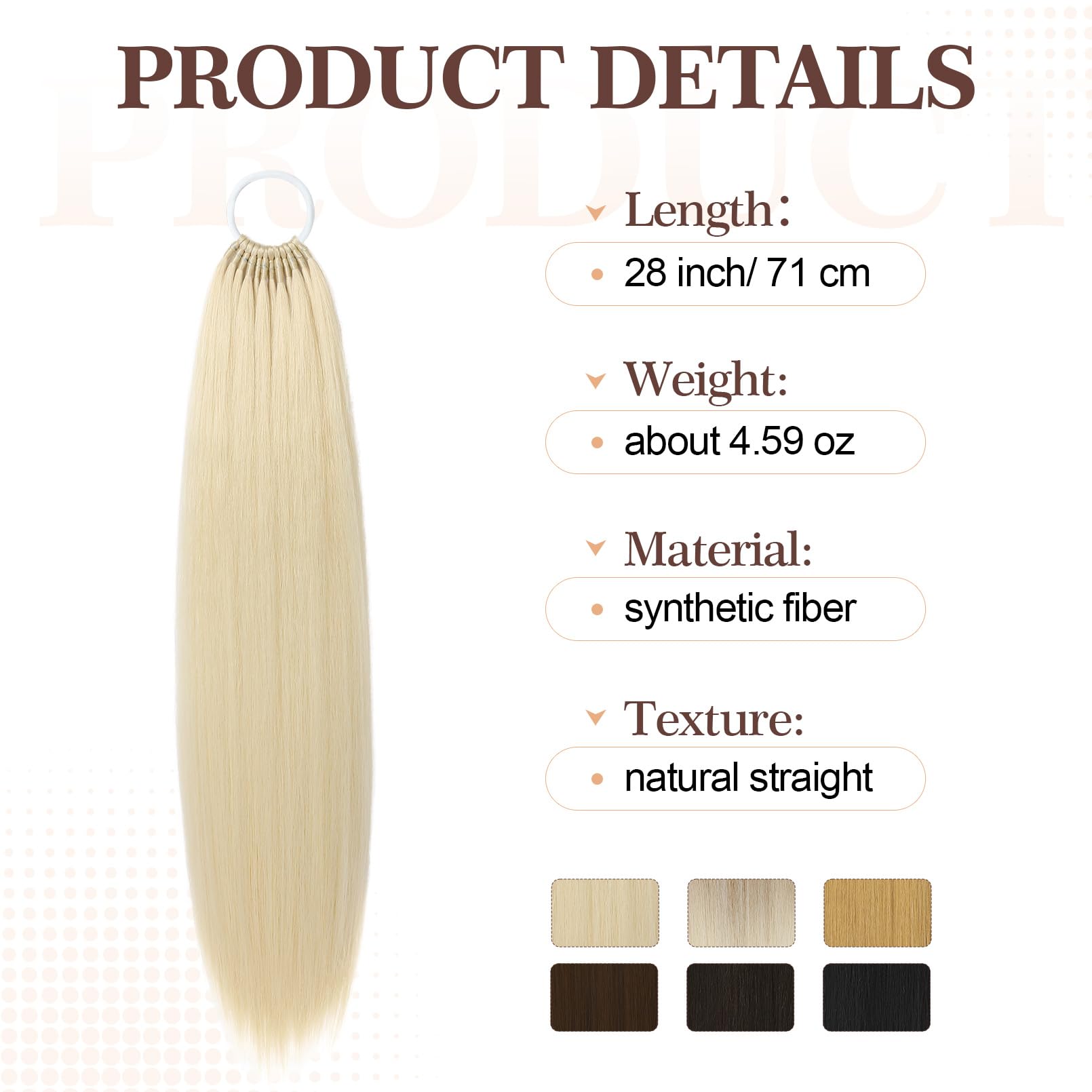 FLUFYMOOZ 28 Inch Ponytail Extension - Image 3