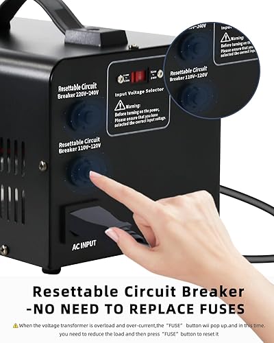 Miniatura 31 de LVYUAN Transformador convertidor de voltaje de 800 vatios paso arriba/abajo Convertir de 110 V-120 V a 220 V-240 V y de 220 V-240 V a 110 V-120 V