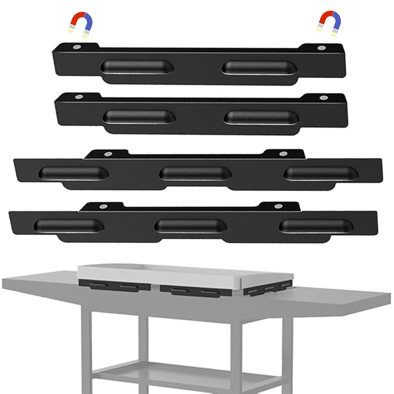 Wind Guards for Blackstone 28" Griddle, Magnetic Stainless Steel Wind Screens for Blackstone Griddle Accessories, Wind Blocker for BBQ, Protect Flame &amp; Hold Heat, Compatible with Grease Cup &amp; Hood