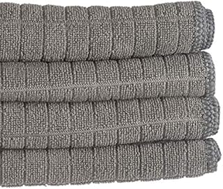 PantryPal Microfibre Tea Towels | Packs of 4 & Packs of 8 | 45cm x 65cm (Grey, 4)