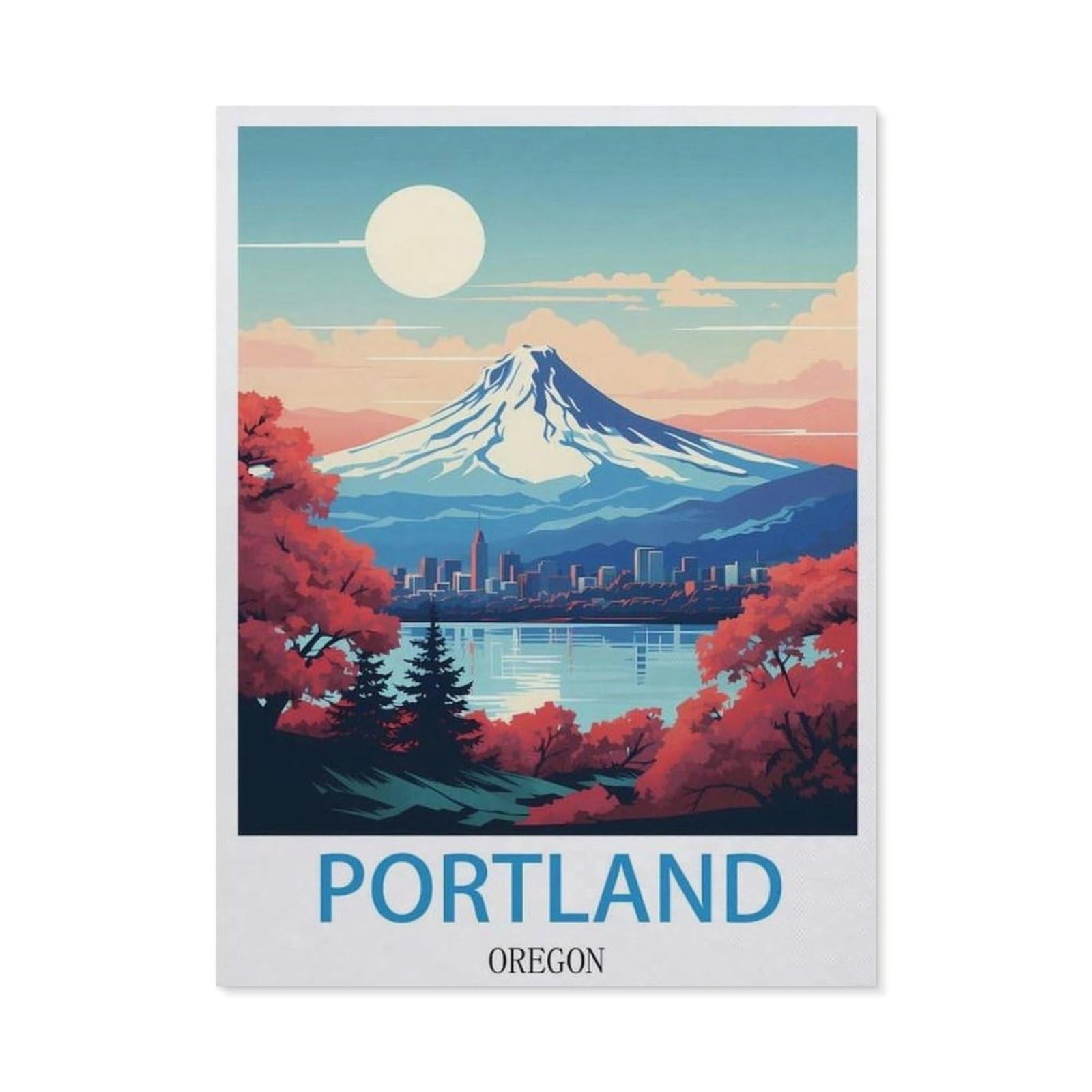 Funny Metal Tin Signs，Portland Oregon(20x30cm）