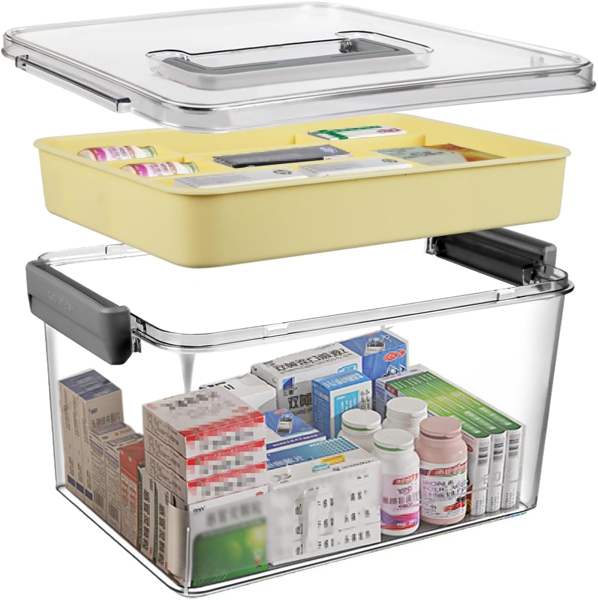 Medikamenten Aufbewahrung, Doppelschichtig Medicine Organizerbox, 5 ...