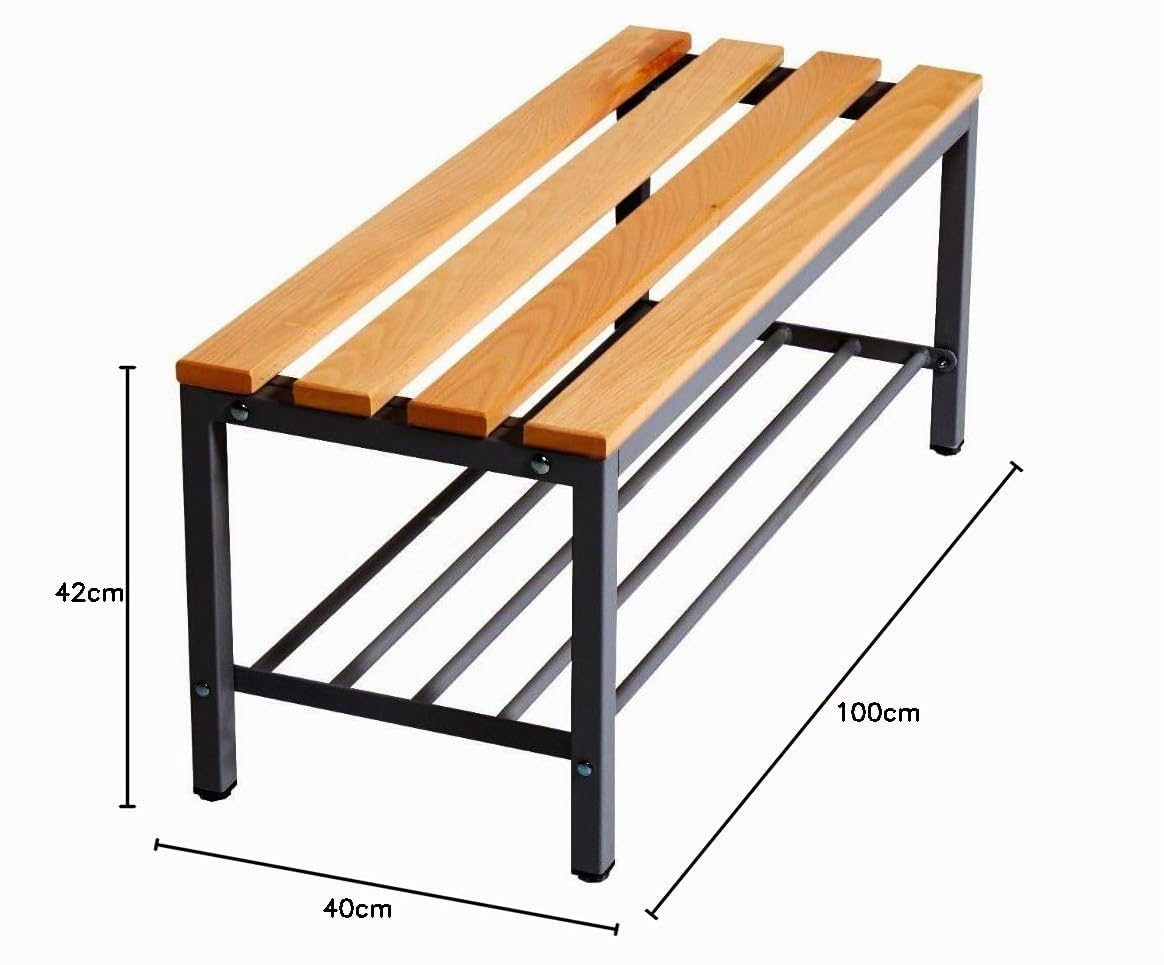 furni24 Banco, Acero aleado, Antracita, 100 cm mit Schuhrost