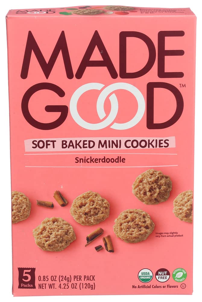 MADEGOOD Organic Soft Baked Mini Snickerdoodle Cookies, 4.25 OZ