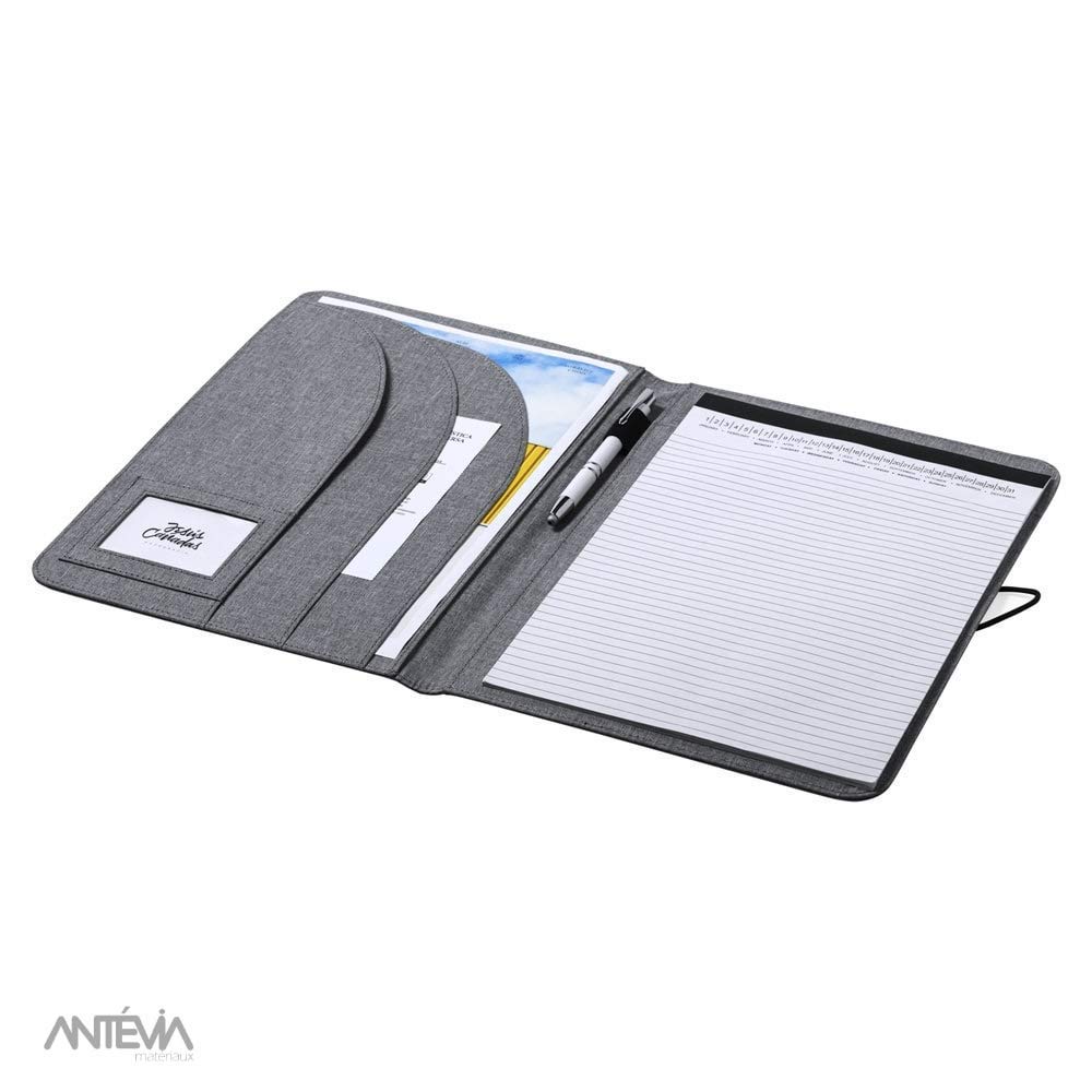 ANTEVIA - Conférencier A4 Avec Support Tablette + Bloc Note| PLUS DE 30 MODÈLES | Matière: PU Similicuir | Fermeture: Bracelet élastique | Porte-document (Bonza
