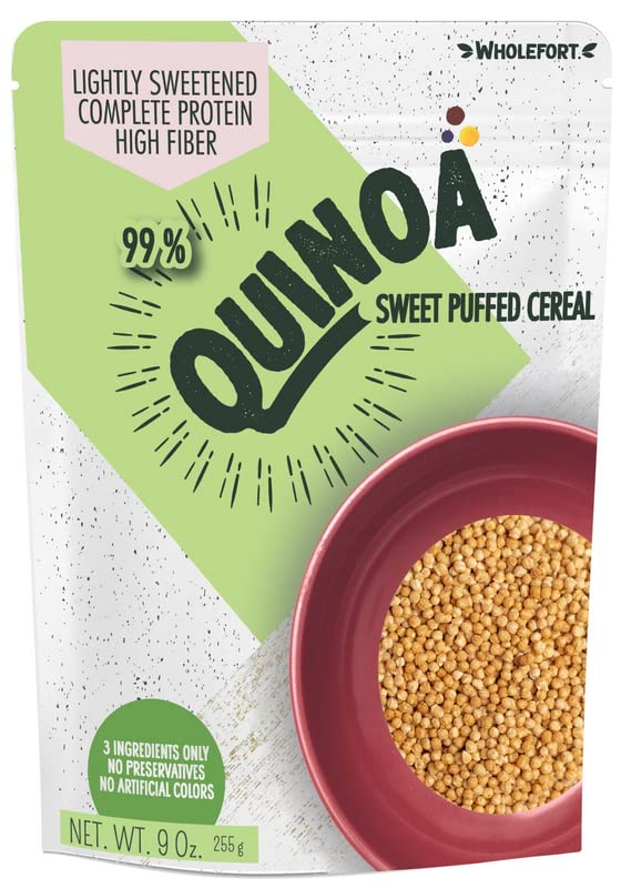 Sweet Puffed Quinoa Cereal Only 3 ingredients Quinoa