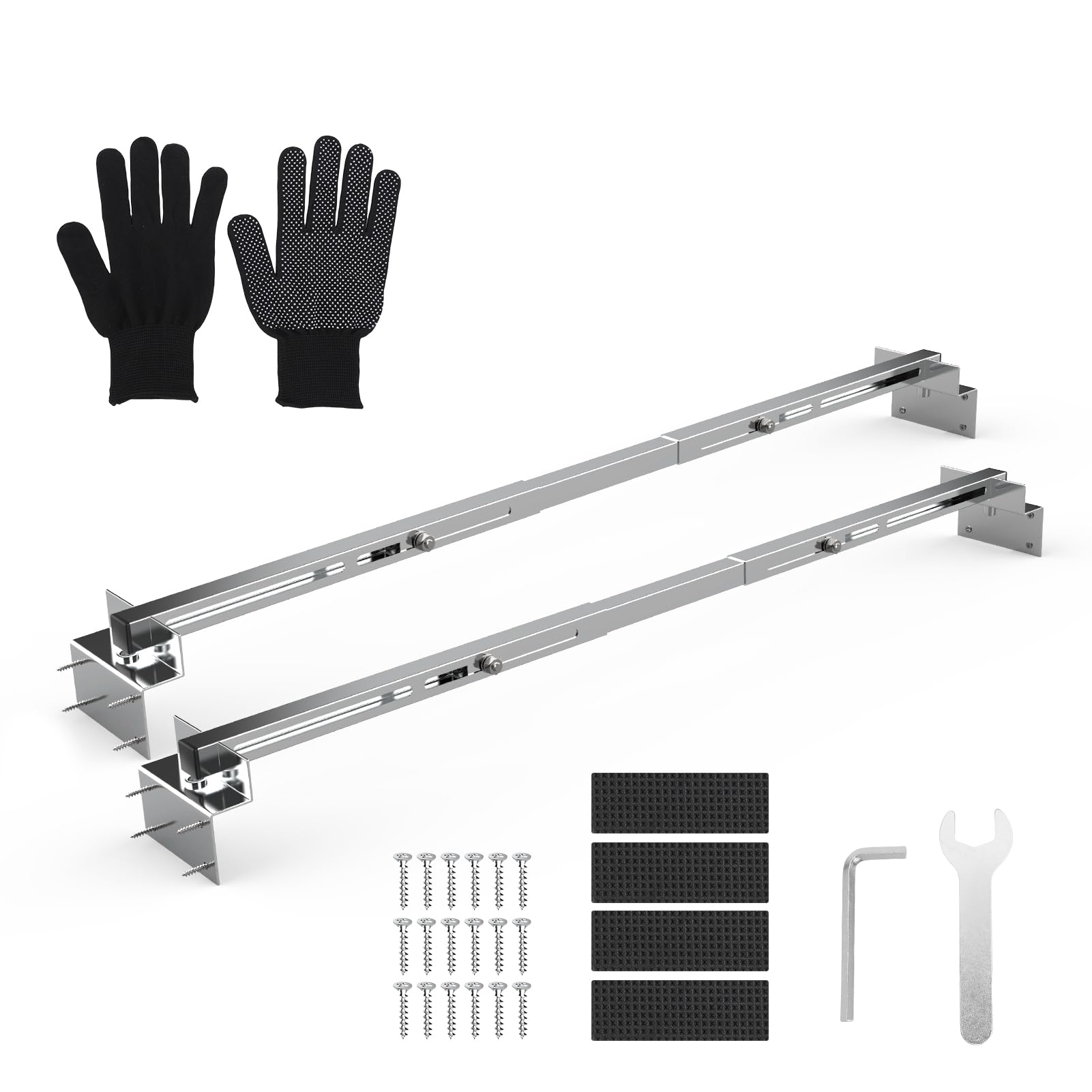 Support d'évier réglable en acier inoxydable barre horizontale sous comptoir cuisine 71-100 cm