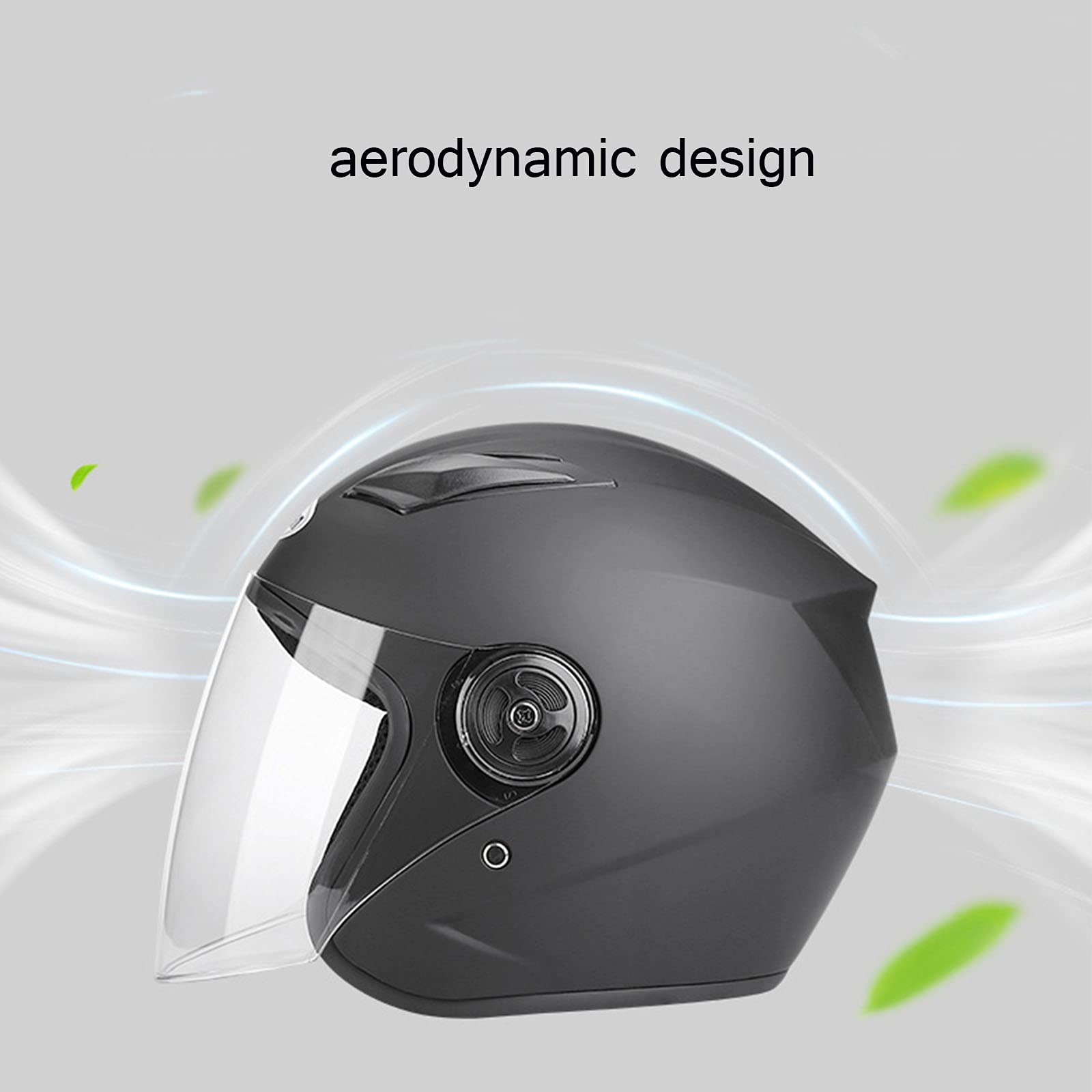 Casco Jet Moto Doppia Visiera Scooter Motorino Casco Protettivo Leggero Uomo e Donna per Motocicletta, Scooter, Moto Cross, Motorino - Omologato ECE,Bianca