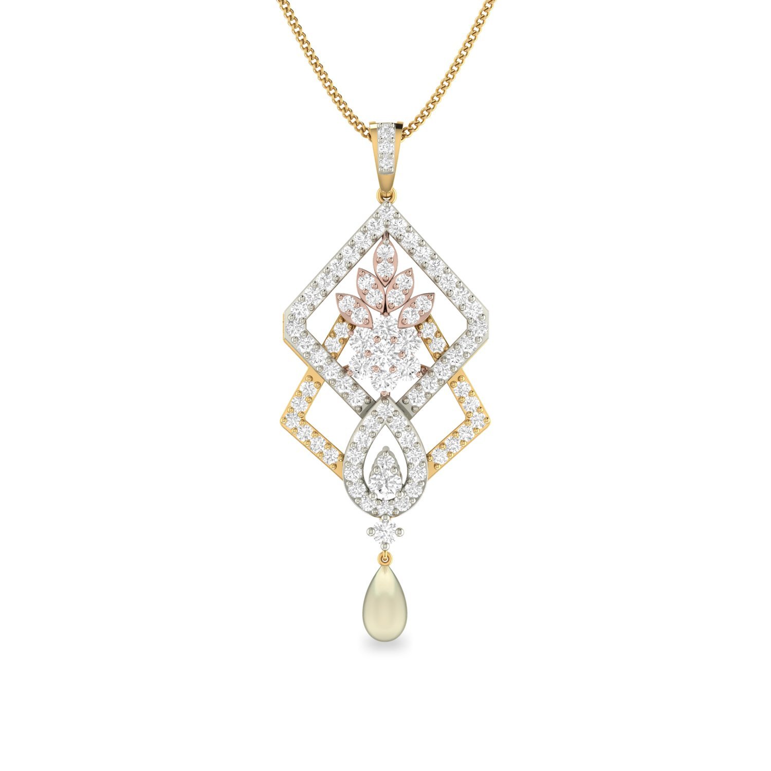 PC Jeweller The Cailin 18k (750) Yellow Gold and Diamond Pendant