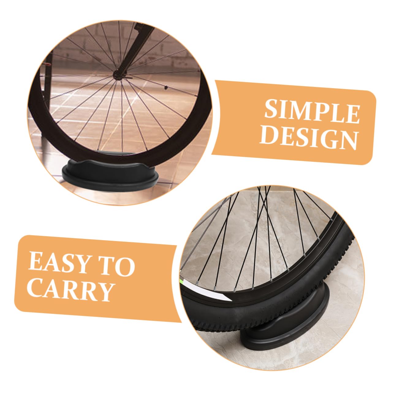 Happyyami 4 Piezas Accesorios para Bicicletas de montaña Bloque de Rueda Delantera de Bicicleta de plástico Soporte Profesional para fijación de Soporte de Rueda de Bicicleta Interior