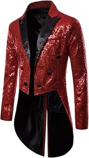 Chaqueta de traje de lentejuelas para hombre, color negro, rojo, plateado, para negocios, boda, fiesta, traje de esmoquin, rosso, XS