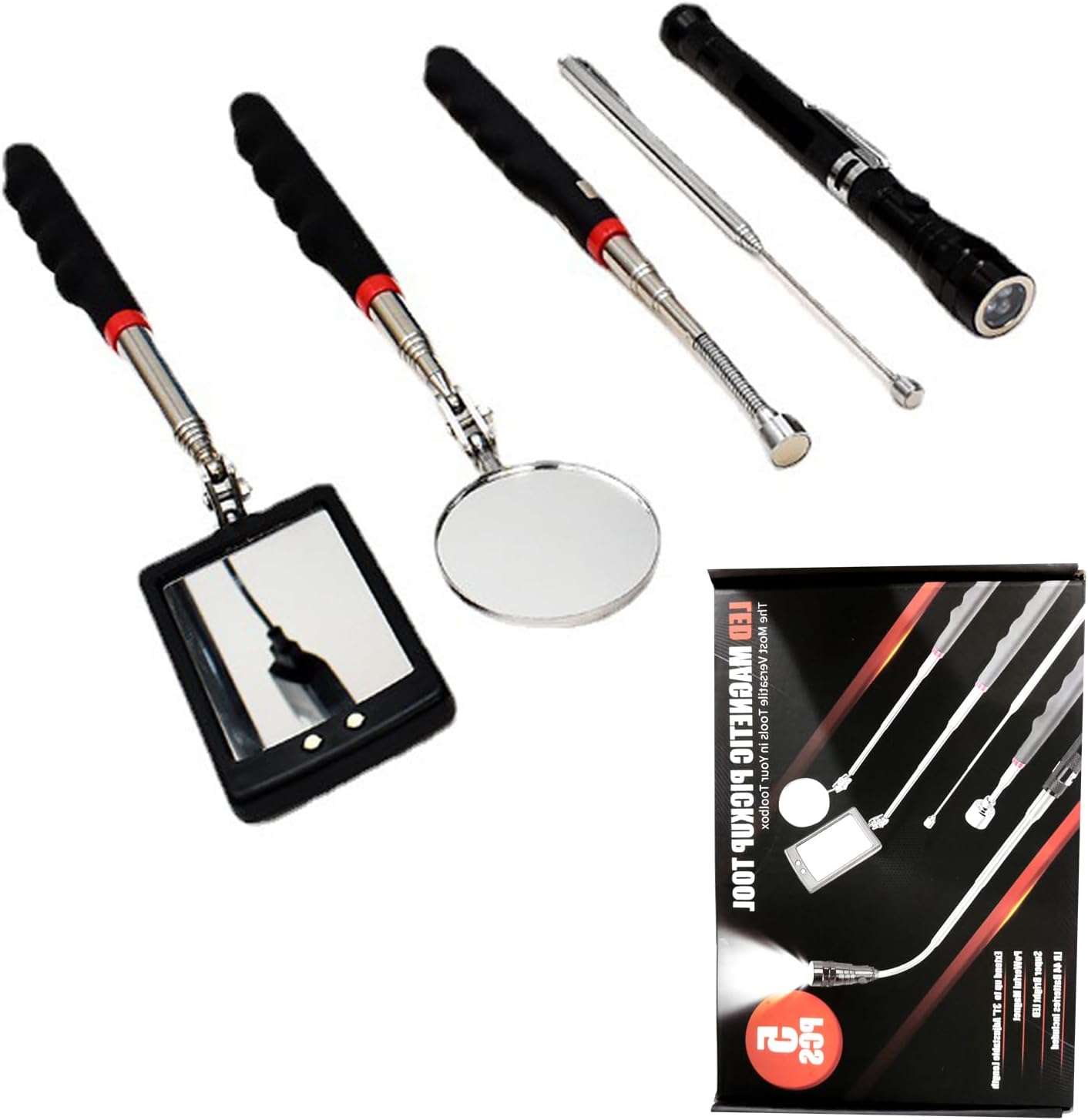 Gifts for Mens 5 Pieces Telescoping pickup tool and Inspection