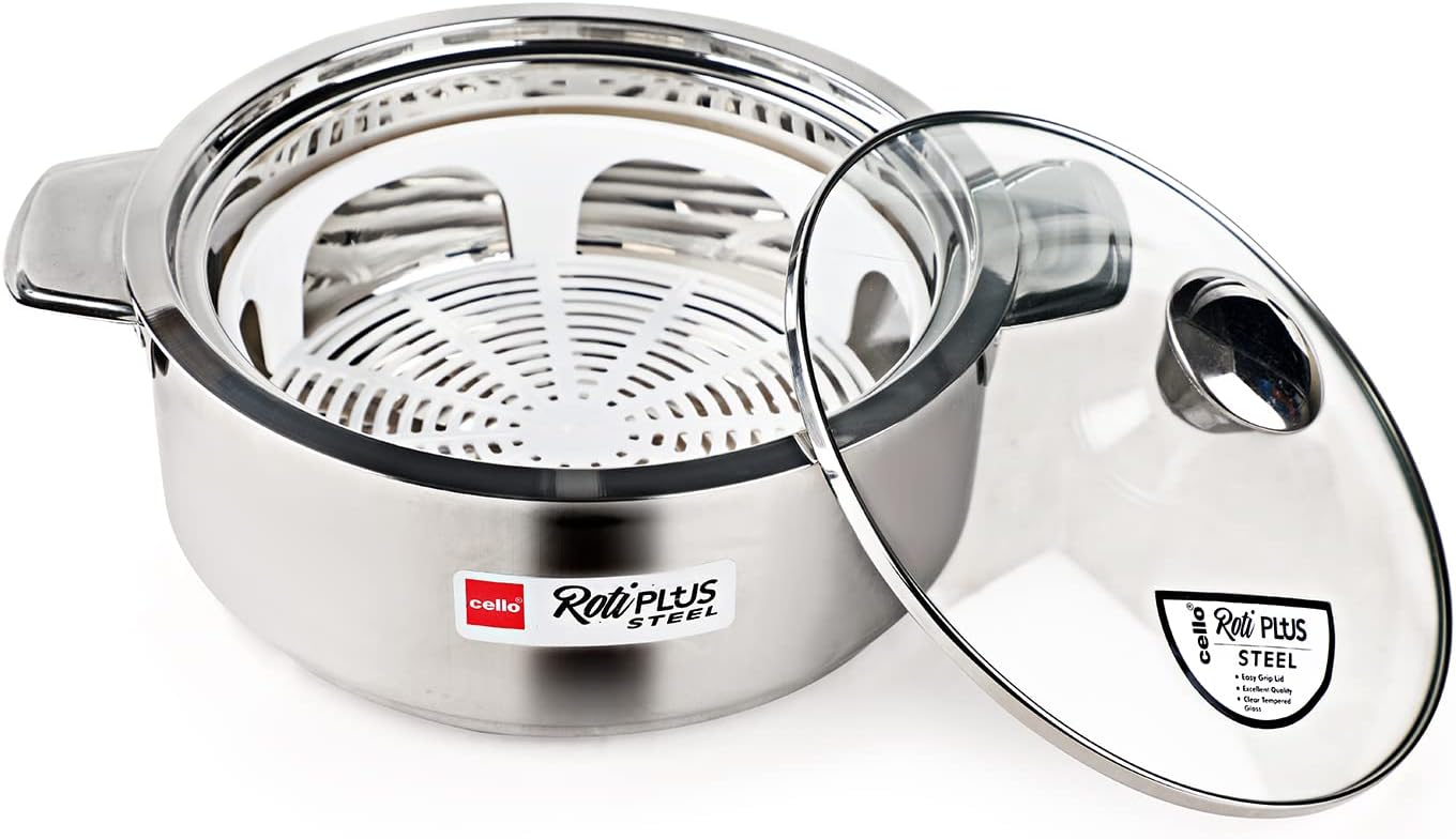Big Stainless Steel Roti Plus, Silver