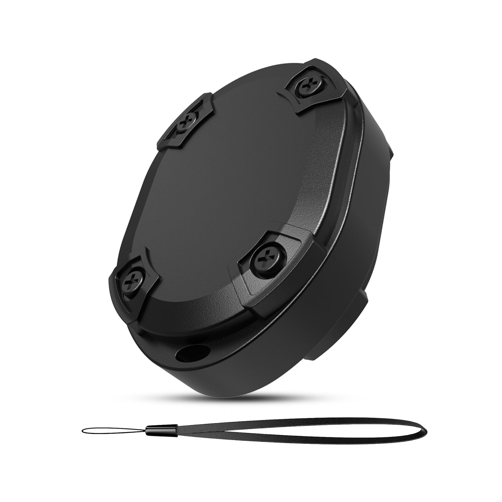 Eelexa Upgrade Air Tags: Key Finder Item Trackers Work for Apple Find My (iOS Only) Smart Tag for Luggage Keys Backpack, IP68 Waterproof,3-Year Battery Life (Black, 1 Pack)