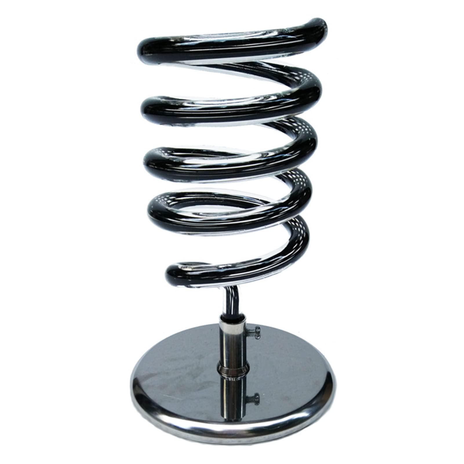 JVNALwnkv Hair Dryer Holder，Spiral Hair Dryer Holder，Stainless Steel Hair Dryer Holder, Bathroom Blow Dryer Holder, Desktop Hair Dryer Stand, Suitable for Living Room, Hair Salon(Black)