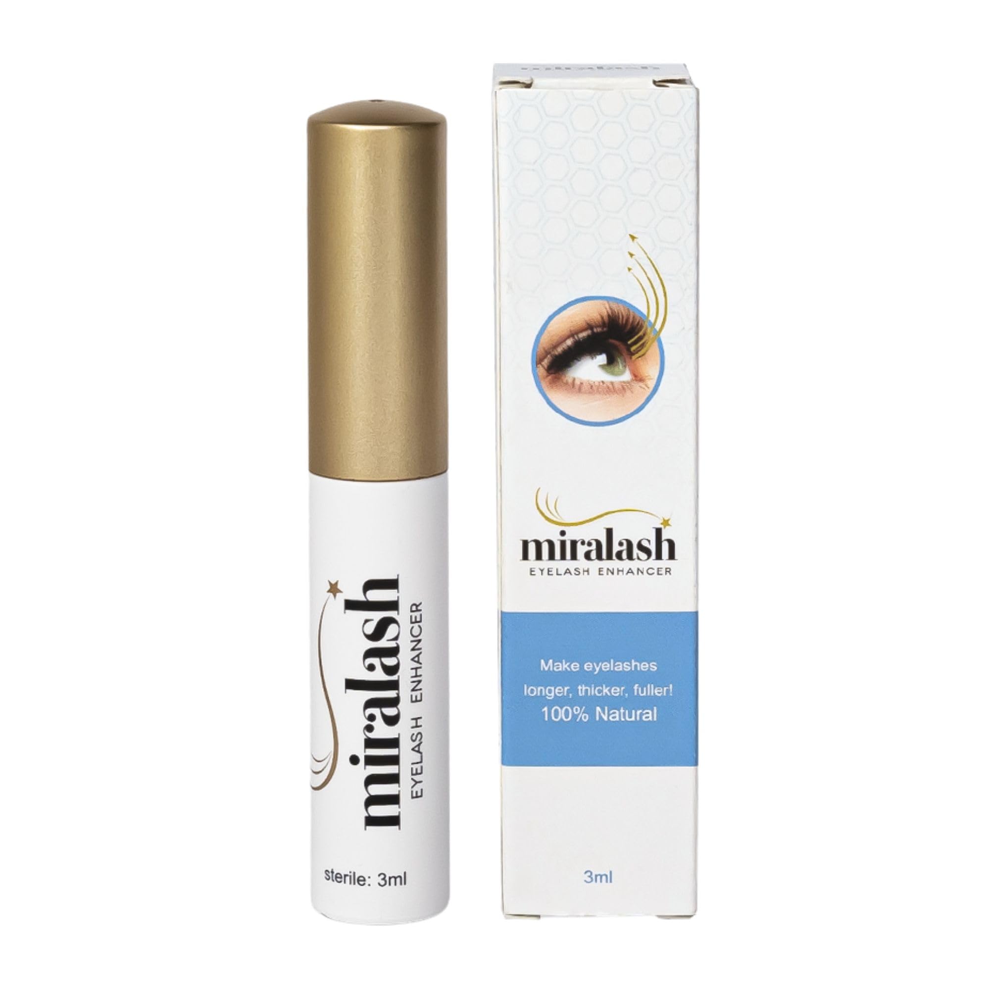 Acondicionador de Pestañas 3ml, Serum de Pestaña, Prolonga las Pestañas y Estimula su Crecimiento, Serum para las Pestañas Oscuras, Largas y Abundantes