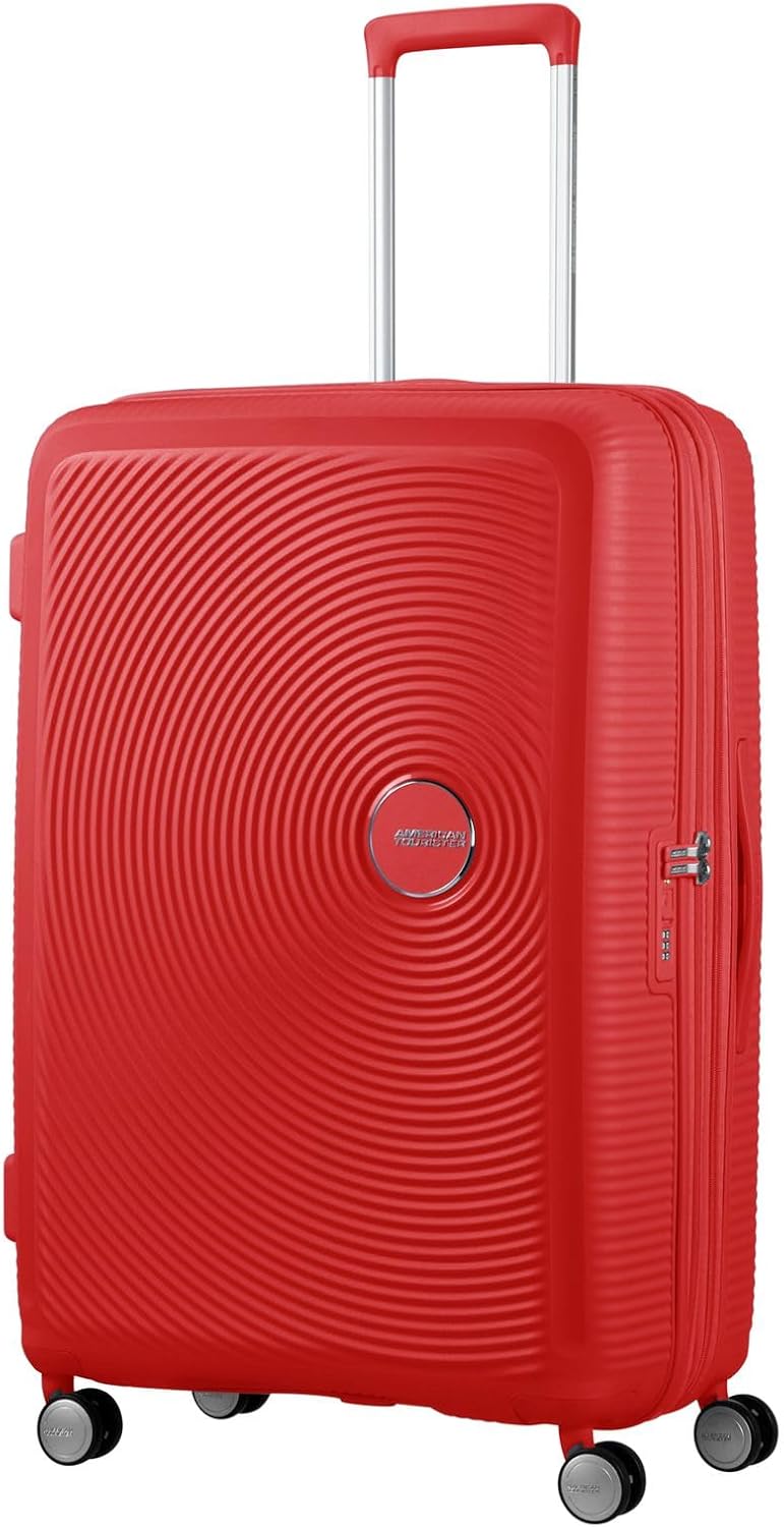 American Tourister Soundbox, Red (Coral Red), Spinner L EXP (77 cm - 97/110 L), Soundbox