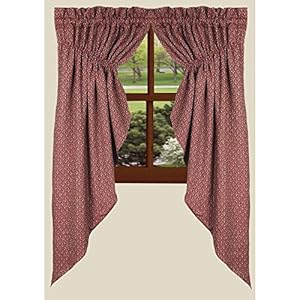 Homecollectionbyraghuphilmontjacquardbarnredgathered7263swagmulti Urban Country Home Decor Home collection by raghu philmont jacquard barn red gathered 72 63 swag multi urban country home decor