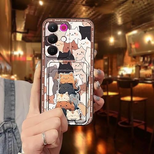 Phone Case Compatible with Realme15X 5G Global, Cartoon Anti-knock Full wrap Soft case Dirt-resistant Shockproof Cute Graffiti W