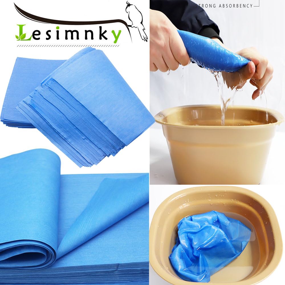 Lot de 120 doublures jetables en papier non tissé pour cage à oiseaux, 27,9 x 43,2 cm, prédécoupées, absorbantes, pour cage à oiseaux, coussin pour perroquet (bleu)