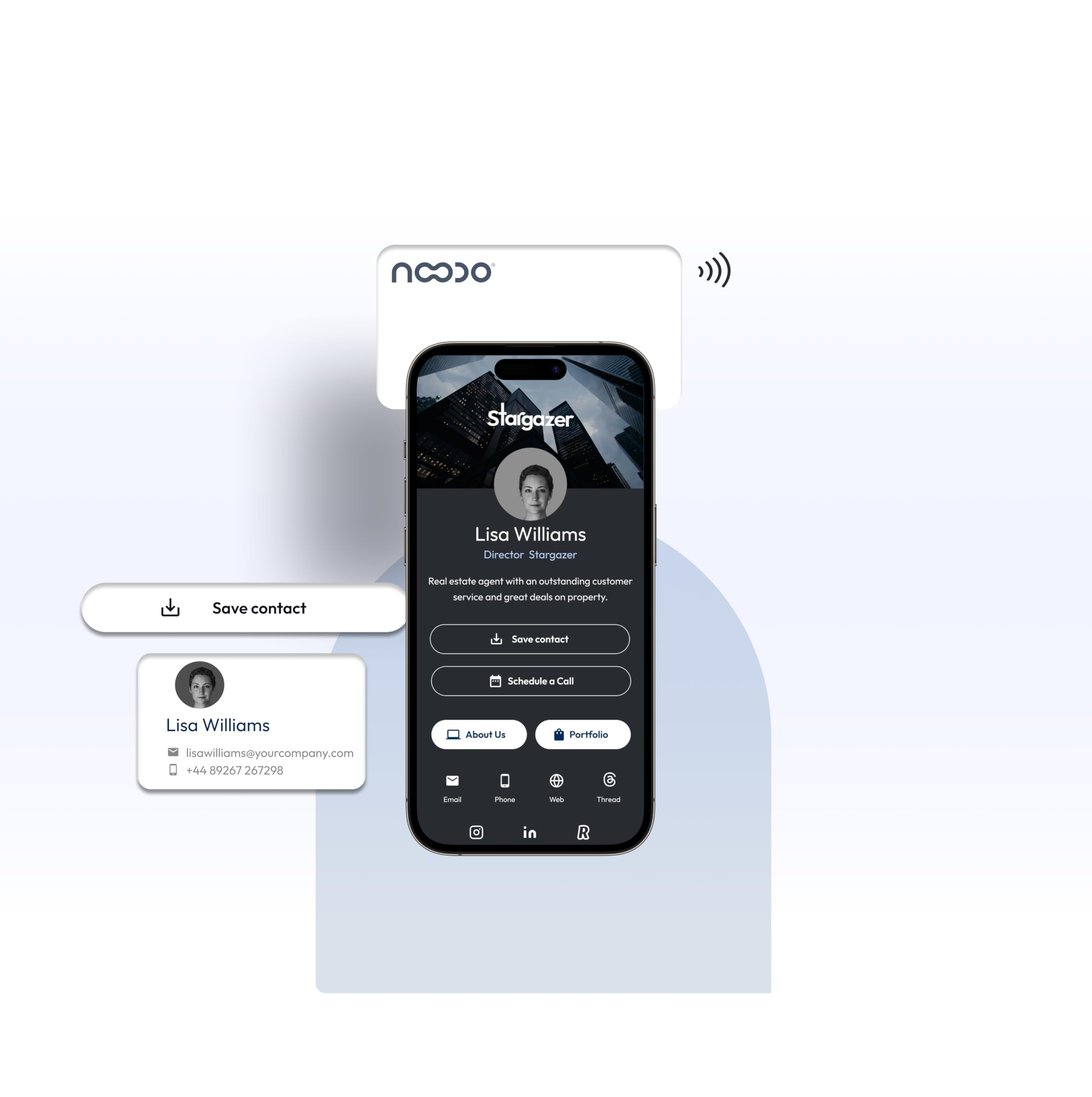 Noodo Contactless Digital Business Card - Image 2