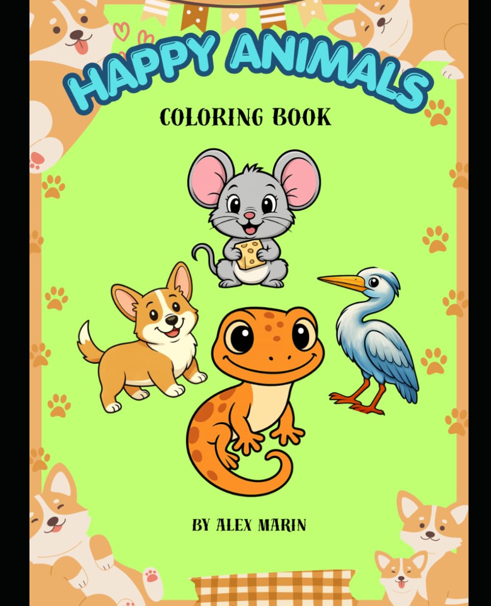 Happy Animals coloring book