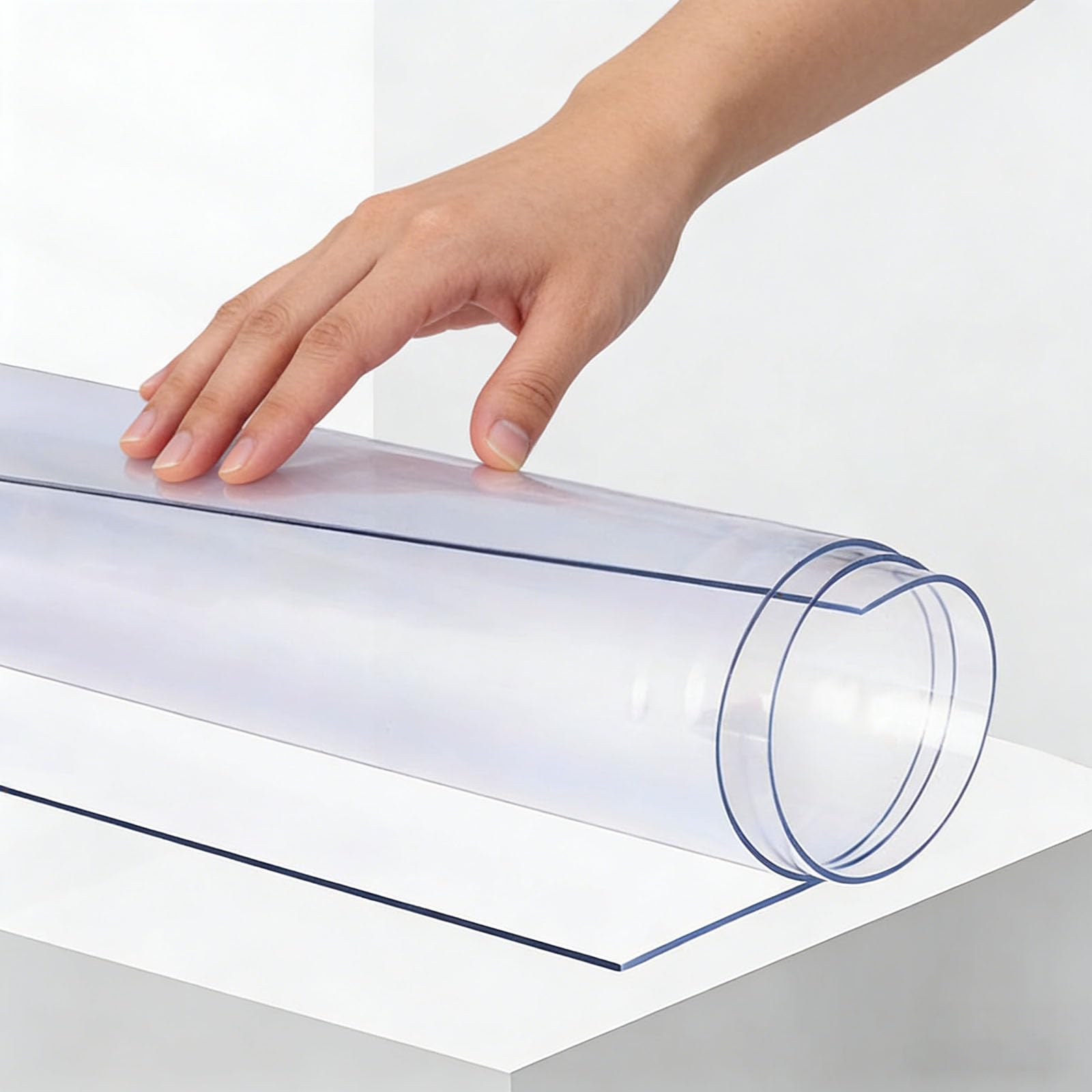 Nappe rectangulaire PVC transparent 30x94 cm pour table cuisine