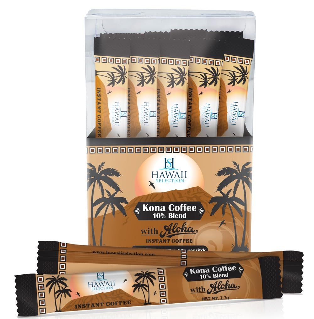 Hawaii Selection/ 10% Kona Coffee/Freeze Dried Instant Stick Type/ 10 count