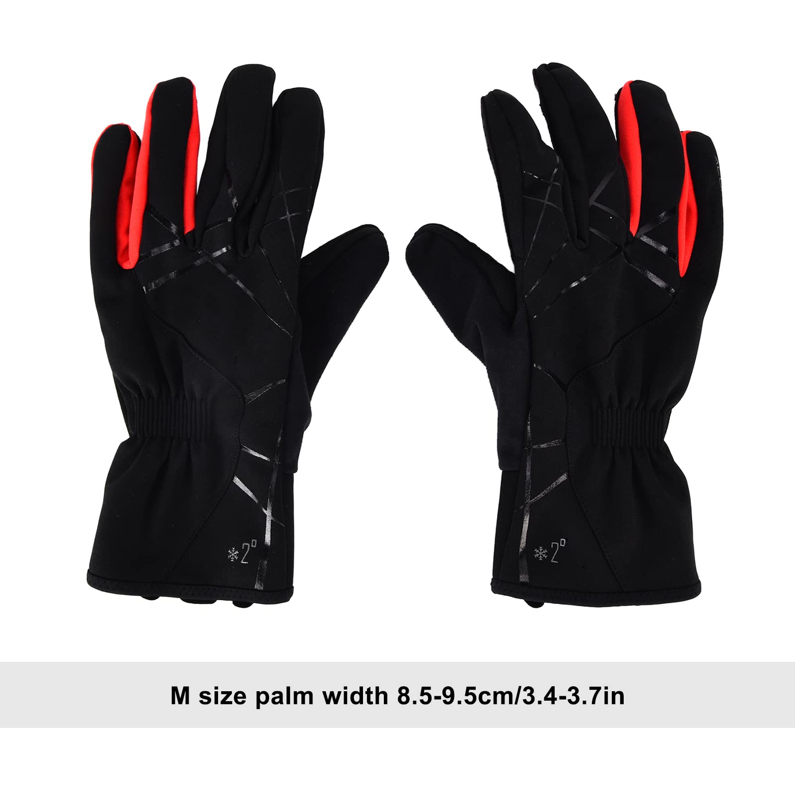 Guantes De Ciclismo Ciclismo De Invierno Guantes De Bicicleta MTB Dedo Completo A Prueba De Viento Guantes De Gimnasio Deportivos Impermeables para Ciclismo Entrenamiento (M)