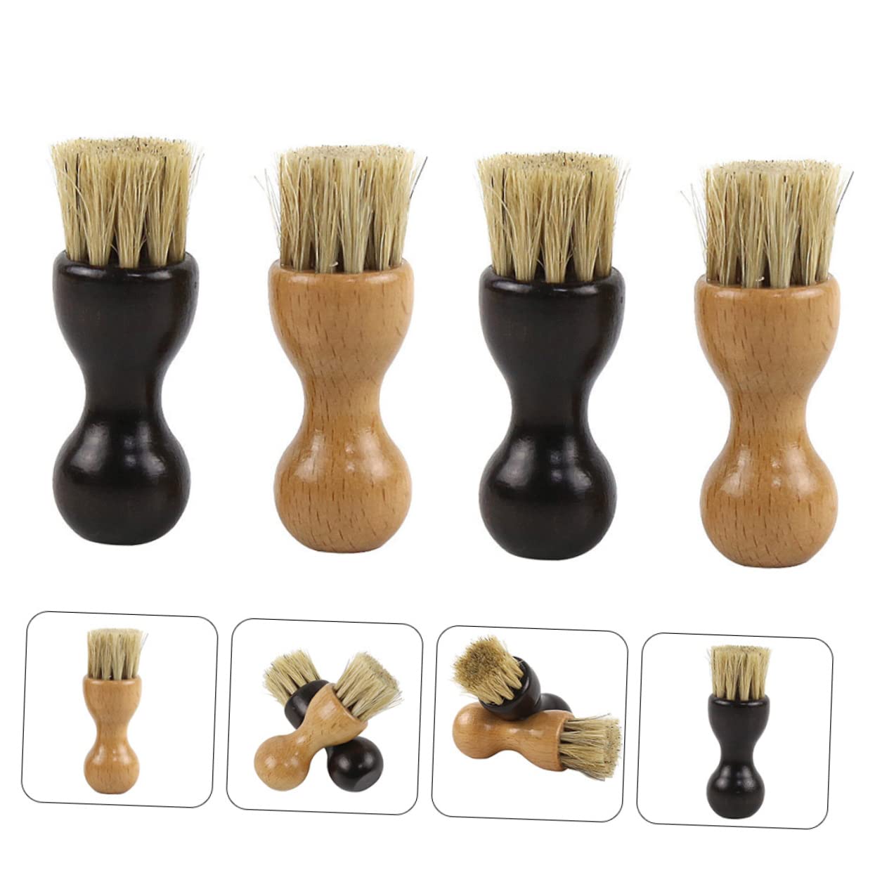 3 Sätze Schuhbürste Schuhputzbürste Sohle, Einzig, Alleinig Schuhpflegebürste Wildlederschuh Bausatz Maschine Wildleder Schuhputzset Wildlederbürste Black Borstenhaar 4 Stück * 3