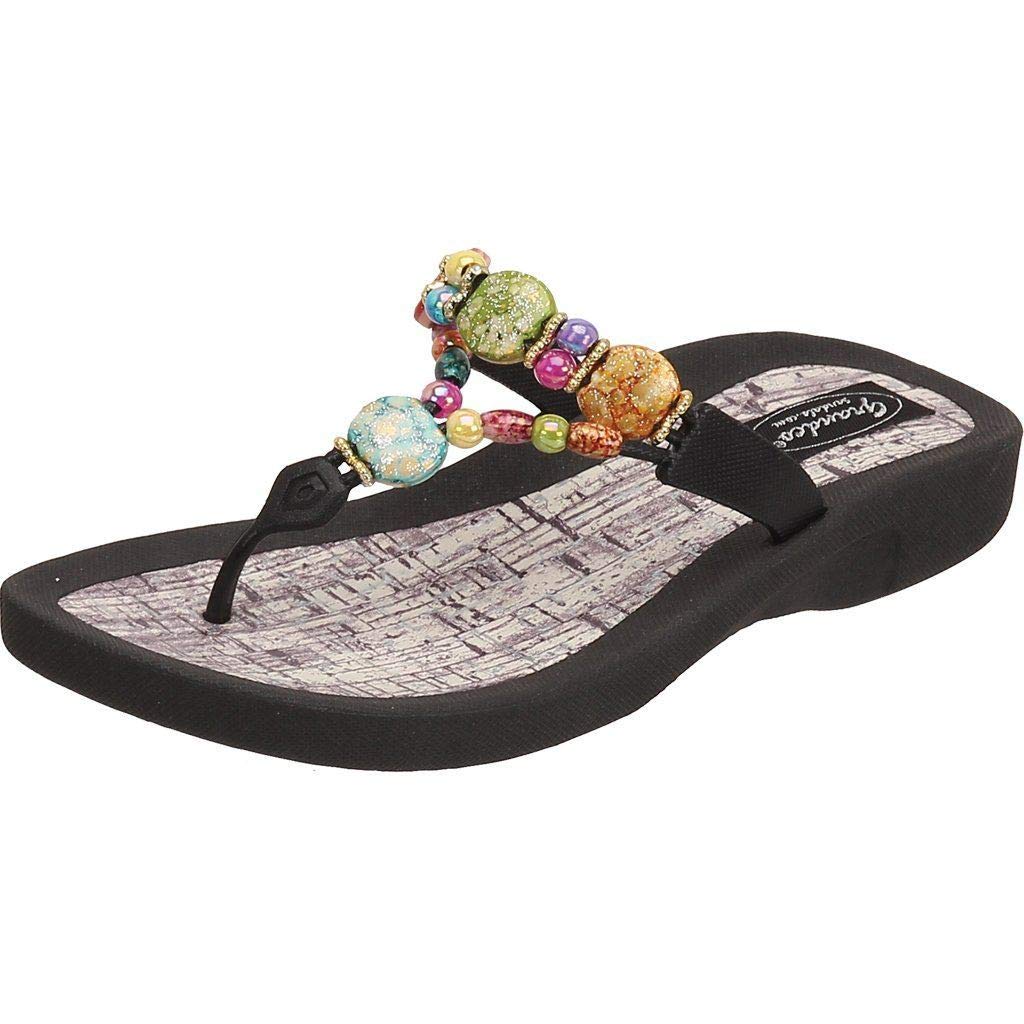 Buy Grandco Marble Cork Thong Womens Sandals Black (9, Black) at