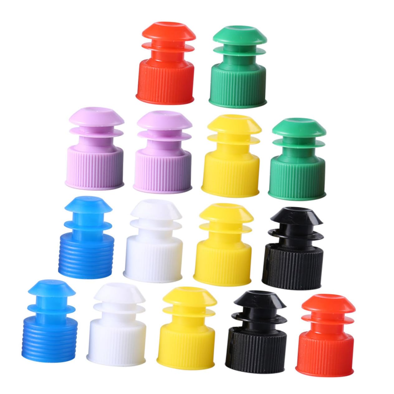 NAMOARLY 300 Pcs Test Tube Stopper Sample Bottle Plugs Test Tube Accessories Test Vial Plug Laboratory Bungs White Stopper Test Tube Plug Caps Test Tube Corks Test Tubes Corks Plugs Plastic