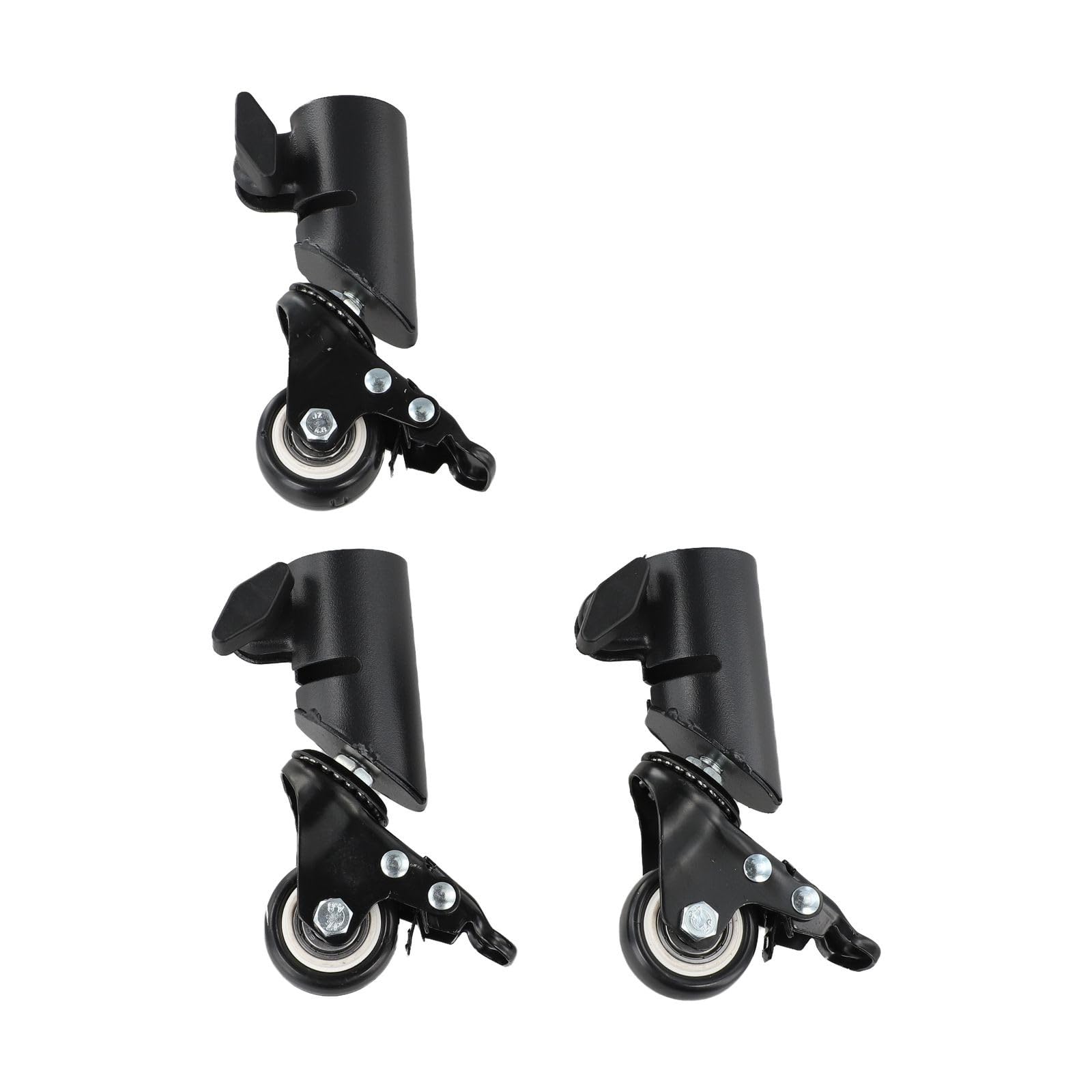 Rotelle per treppiedi per altoparlanti, confezione da 3, per staffa in metallo a forma di L, capacità di carico 30 kg, 40 mm, silenziose rotelle per altoparlanti PA